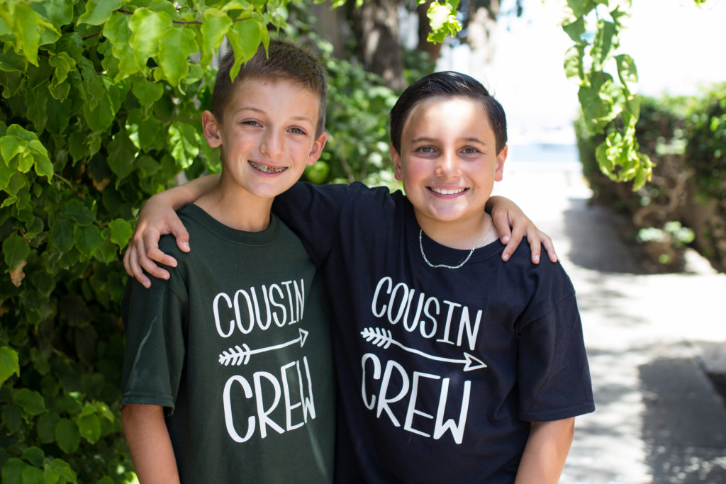 Matching Cousins' Shirts