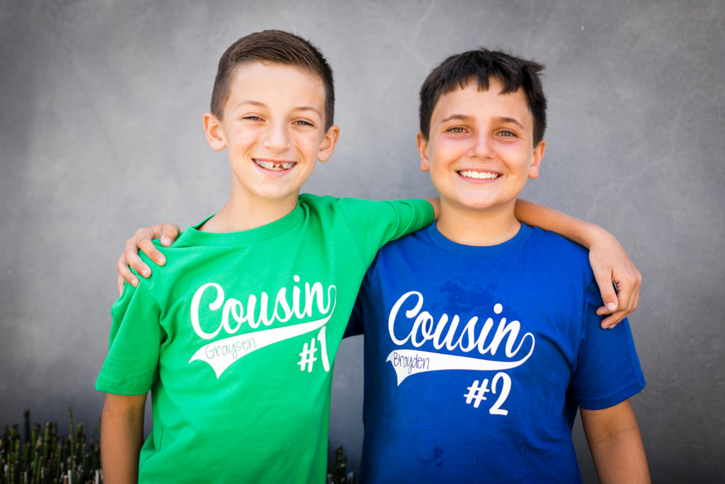 Cousins Photo with Matching Shirts | 2019 | WWW.GLUTTONFORCHAOS.COM